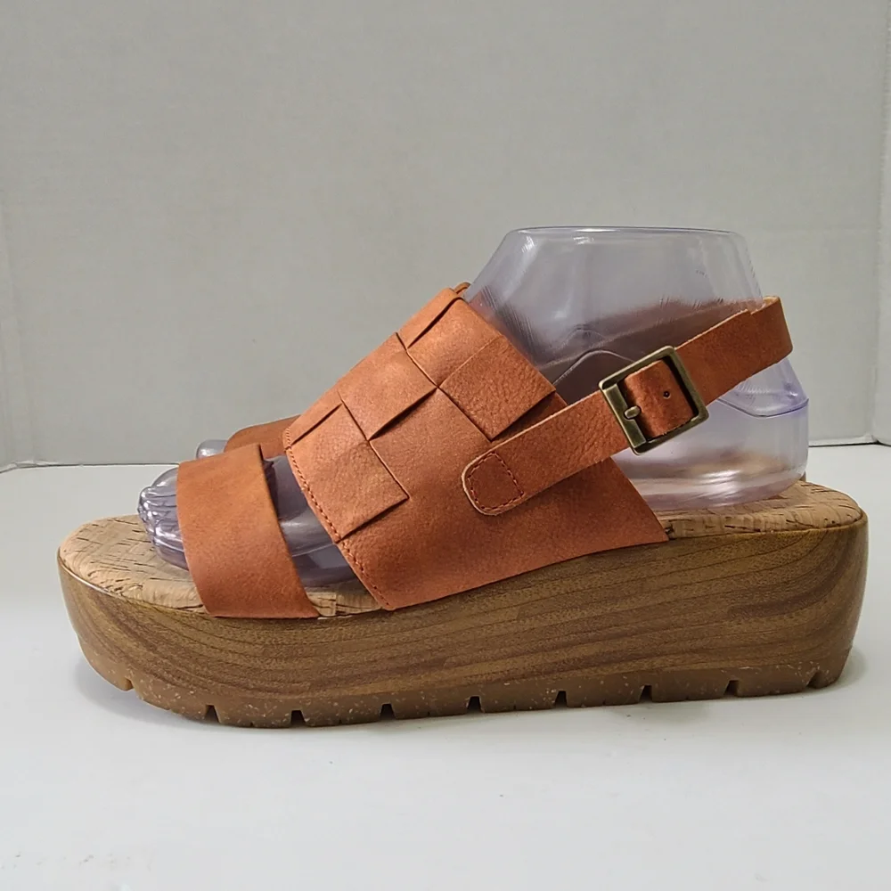 Korks by Kork-Ease Womens Fraya ‎ Vegan Strappy Platform Sandal Size 8 NWOT